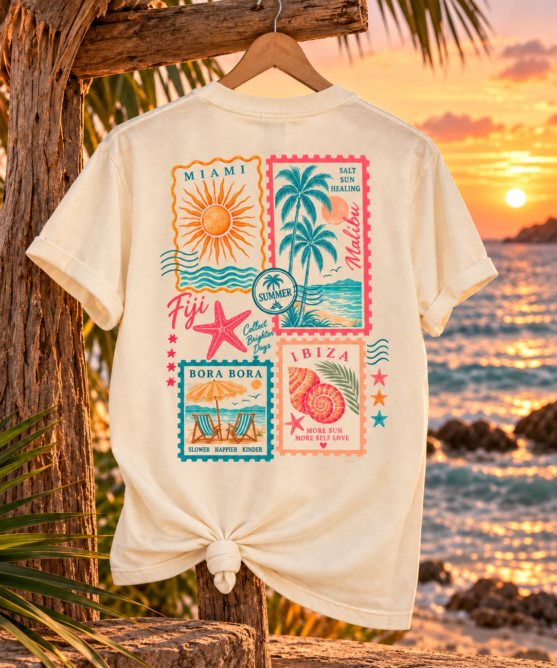 Vintage Tropical Stamp Tee