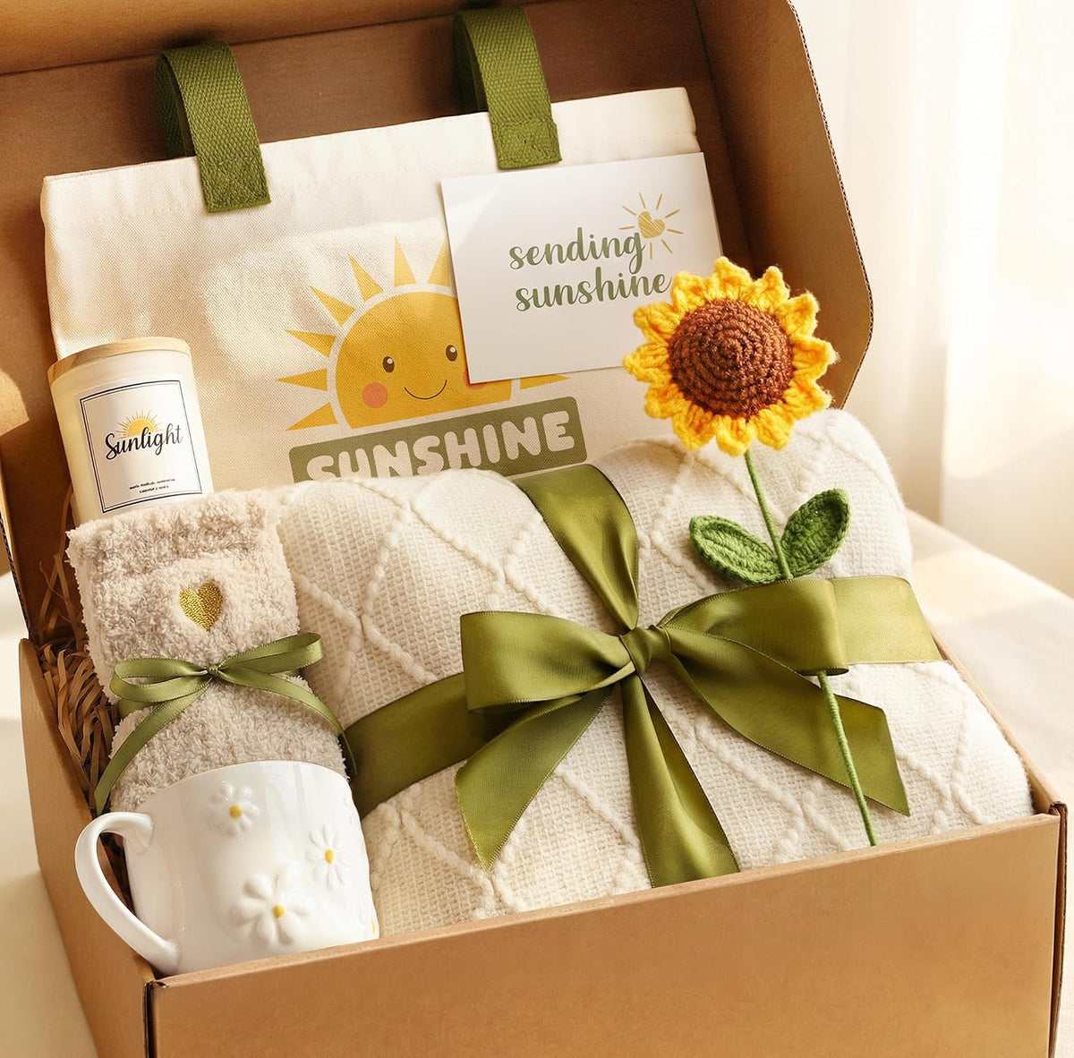 Sunshine Gift Baskets Get Well Care Package Birthday Gifts for Women Friend