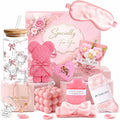 Pink Spa Gift Basket for Women, Birthday Self Care Gifts for Her